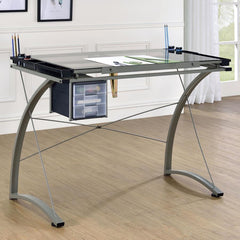 Melo Grey Drafting Desk - furniture place usa