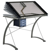 Melo Grey Drafting Desk - furniture place usa