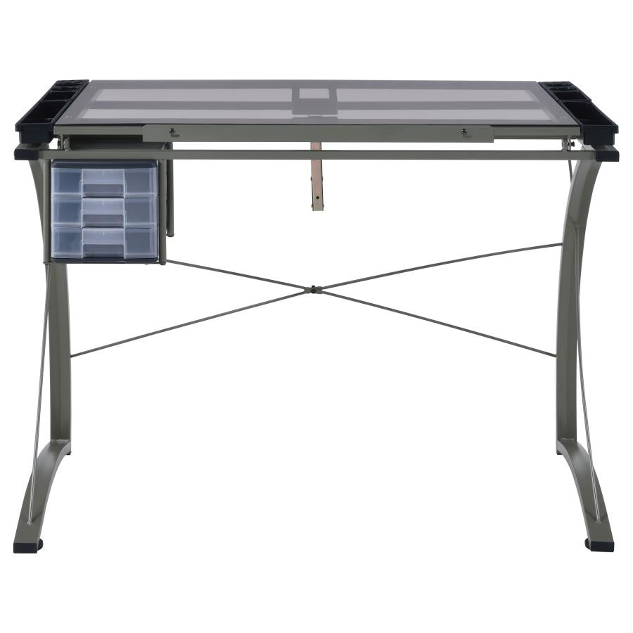 Melo Grey Drafting Desk - furniture place usa
