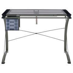 Melo Grey Drafting Desk - furniture place usa