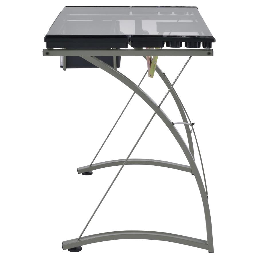 Melo Grey Drafting Desk - furniture place usa