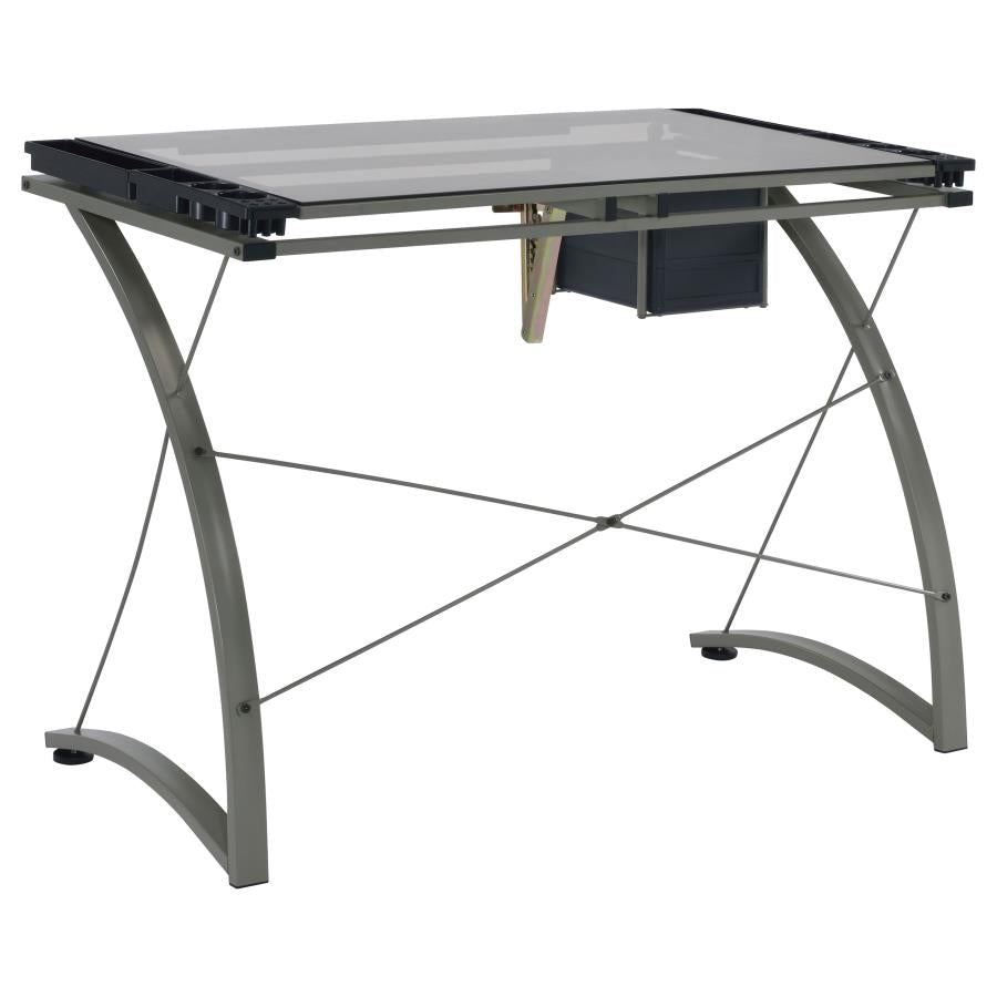 Melo Grey Drafting Desk - furniture place usa