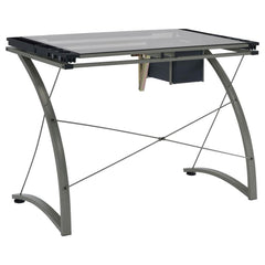 Melo Grey Drafting Desk - furniture place usa