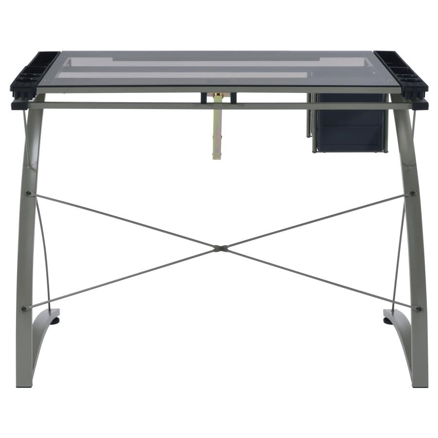 Melo Grey Drafting Desk - furniture place usa