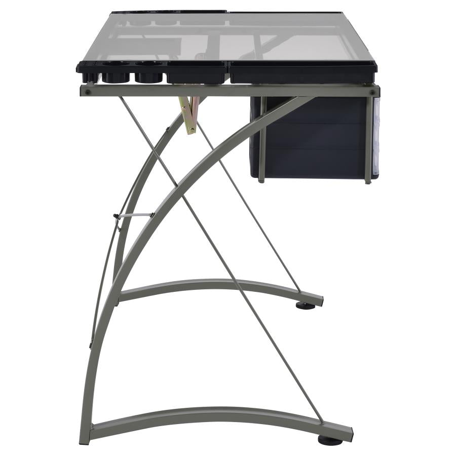 Melo Grey Drafting Desk - furniture place usa