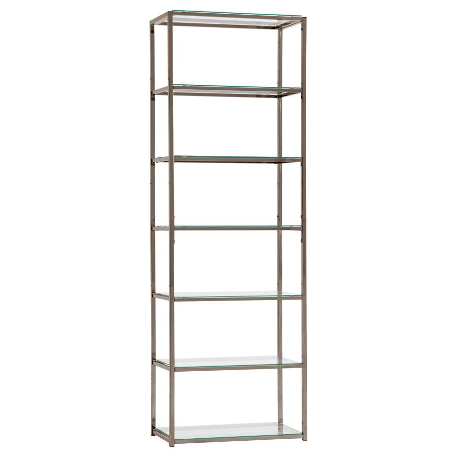 Kate Black Bookcase - furniture place usa