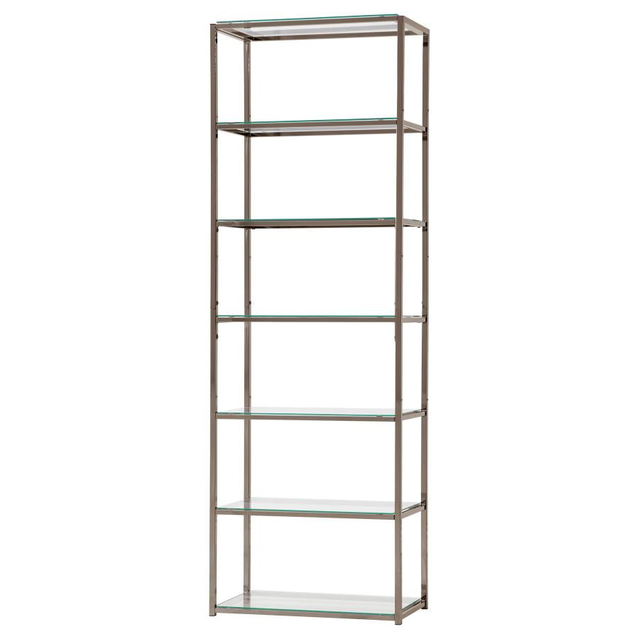 Kate Black Bookcase - furniture place usa