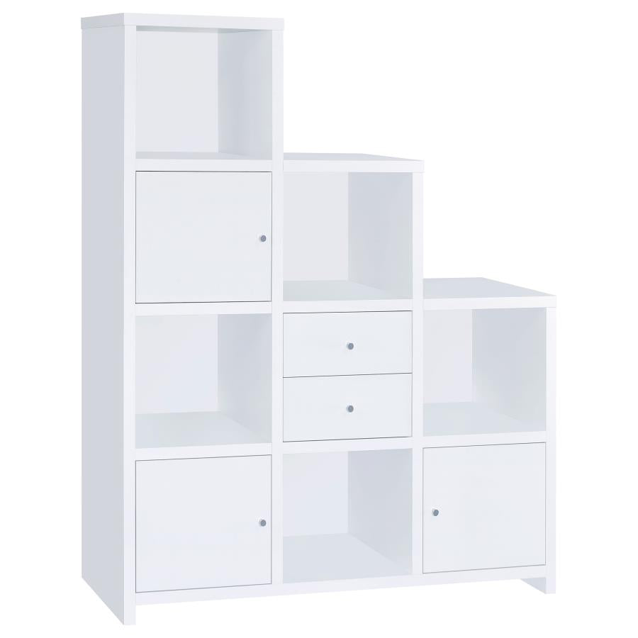 Spencer White Bookcase - furniture place usa
