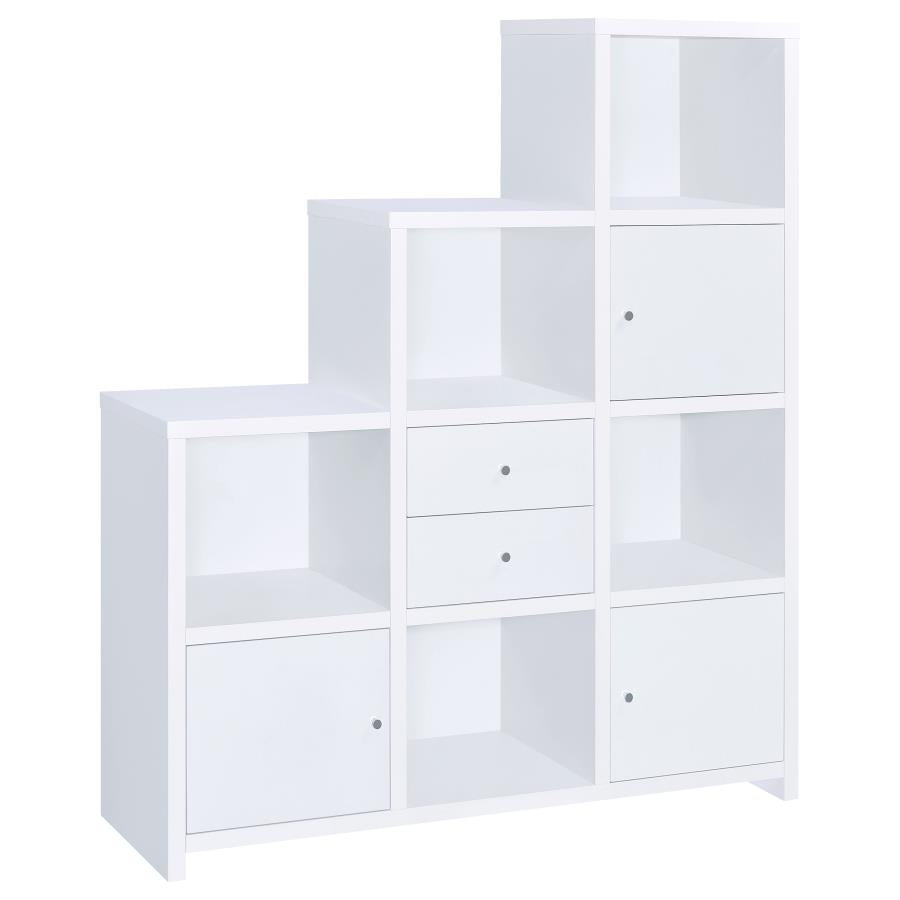 Spencer White Bookcase - furniture place usa