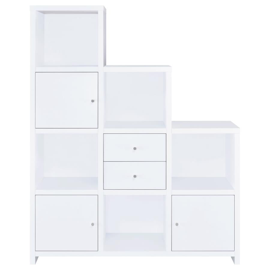 Spencer White Bookcase - furniture place usa