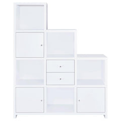 Spencer White Bookcase - furniture place usa