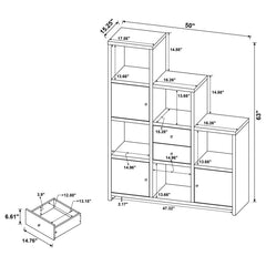 Spencer White Bookcase - furniture place usa