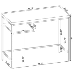 Kravitz Grey Writing Desk - furniture place usa