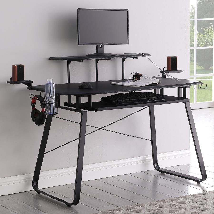Alfie Black Gaming Desk - furniture place usa