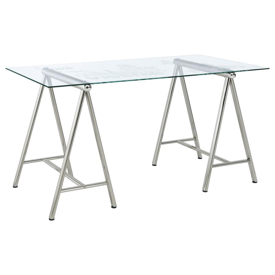Patton Silver Writing Desk - furniture place usa