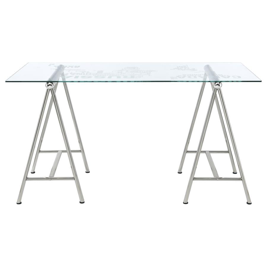 Patton Silver Writing Desk - furniture place usa