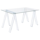 Amaturo Clear Writing Desk - furniture place usa