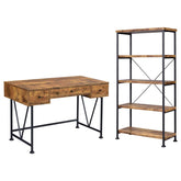 Analiese Brown 2 Pc Desk Set - furniture place usa