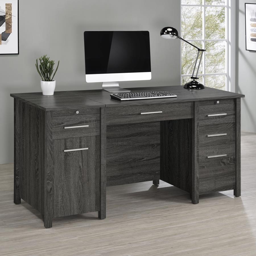 Dylan Grey Lift Top Computer Desk - furniture place usa