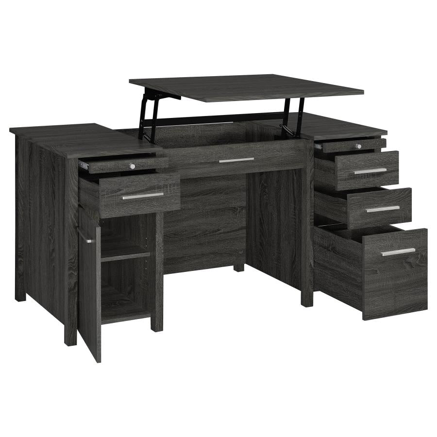 Dylan Grey Lift Top Computer Desk - furniture place usa