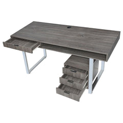 Whitman Grey Computer Desk - furniture place usa