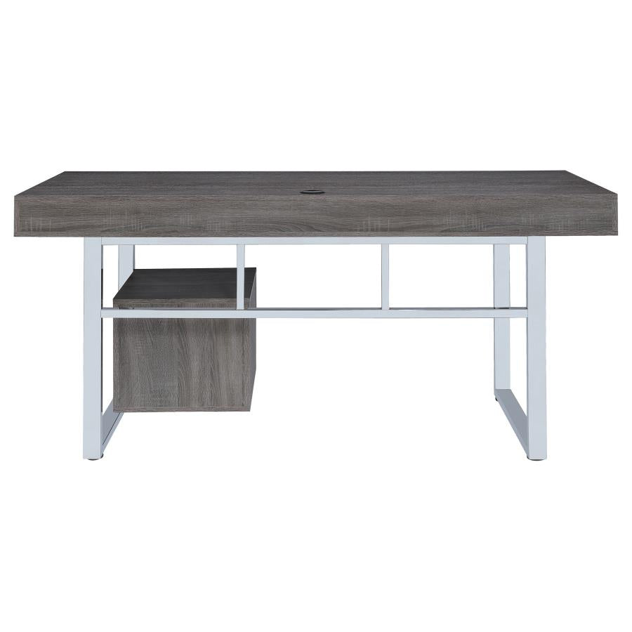 Whitman Grey Computer Desk - furniture place usa