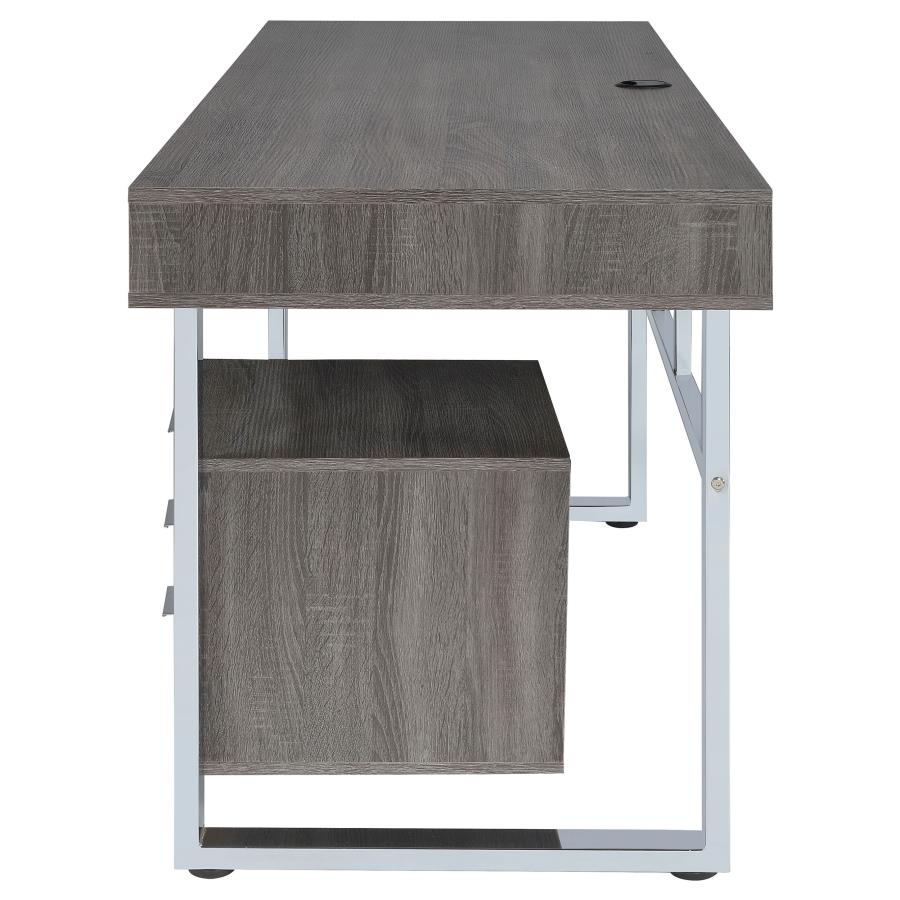 Whitman Grey Computer Desk - furniture place usa