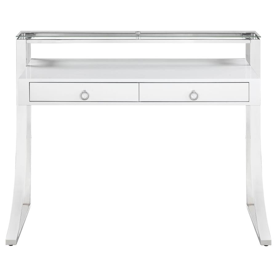Gemma White Writing Desk - furniture place usa