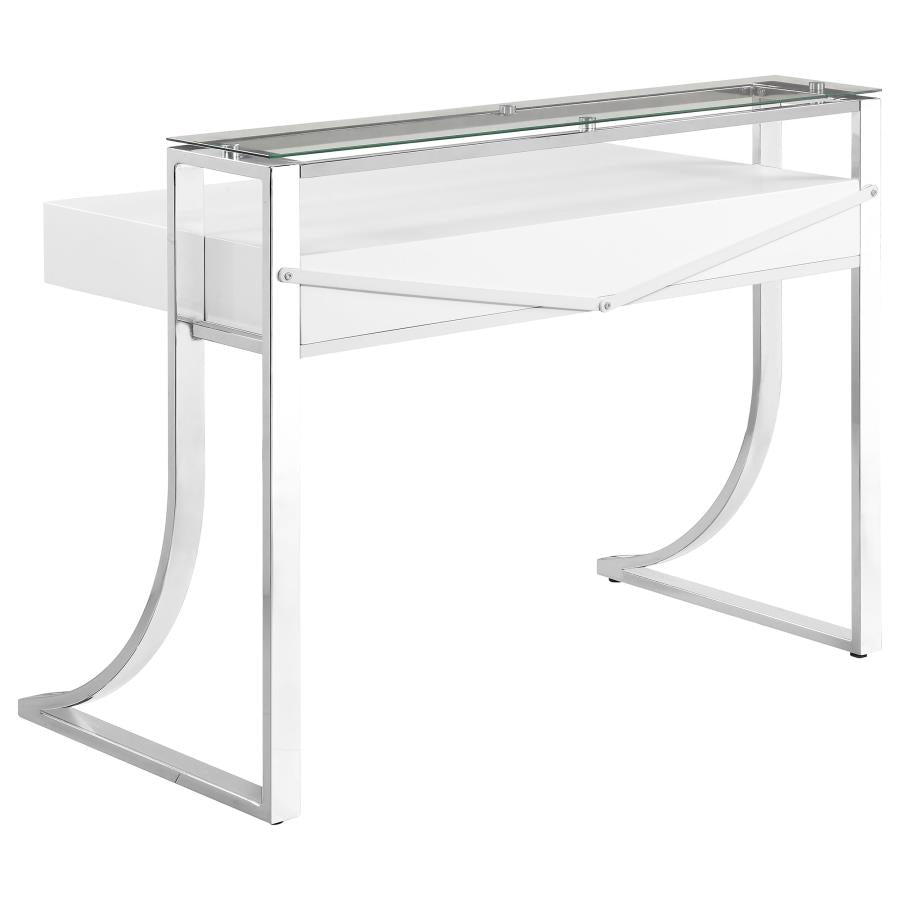 Gemma White Writing Desk - furniture place usa