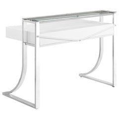 Gemma White Writing Desk - furniture place usa