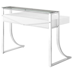 Gemma White Writing Desk - furniture place usa