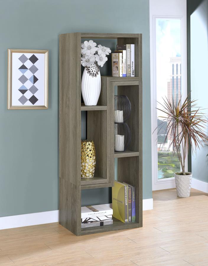Velma Grey Bookcase / Tv Stand - furniture place usa