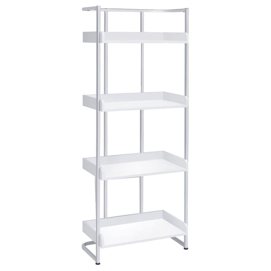 Ember White Bookcase - furniture place usa