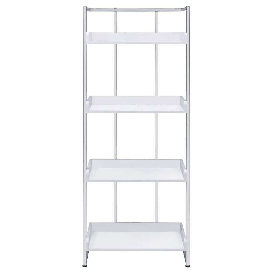 Ember White Bookcase - furniture place usa