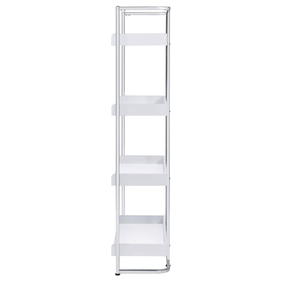 Ember White Bookcase - furniture place usa