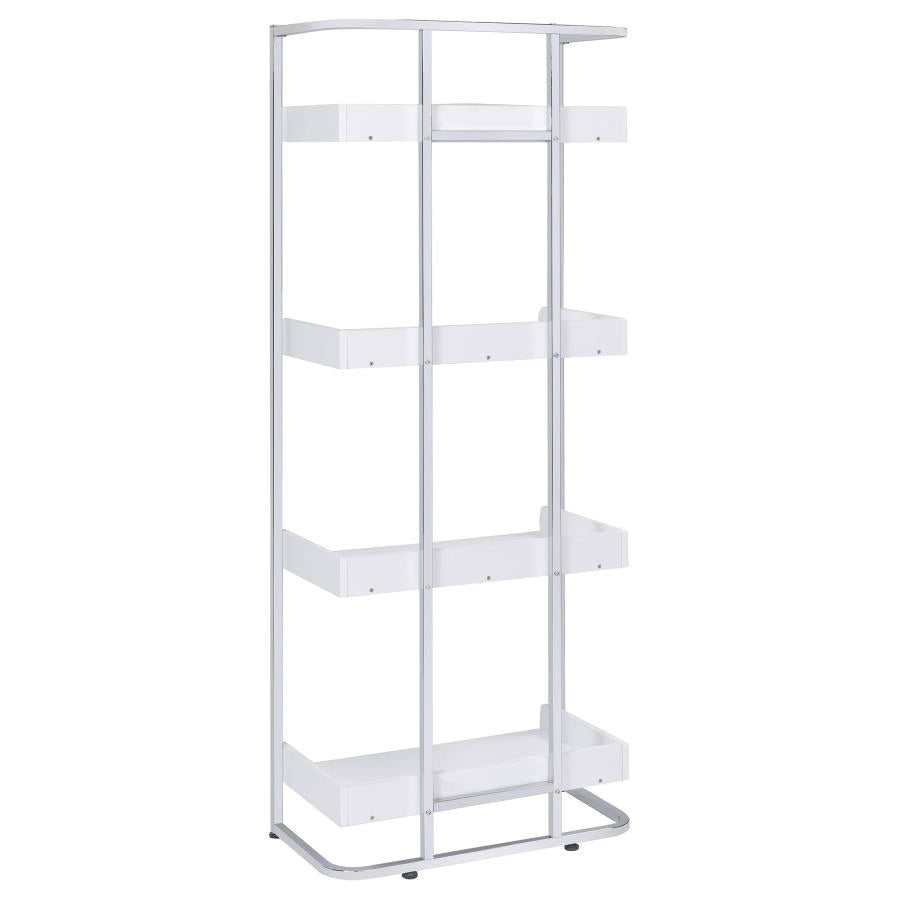 Ember White Bookcase - furniture place usa