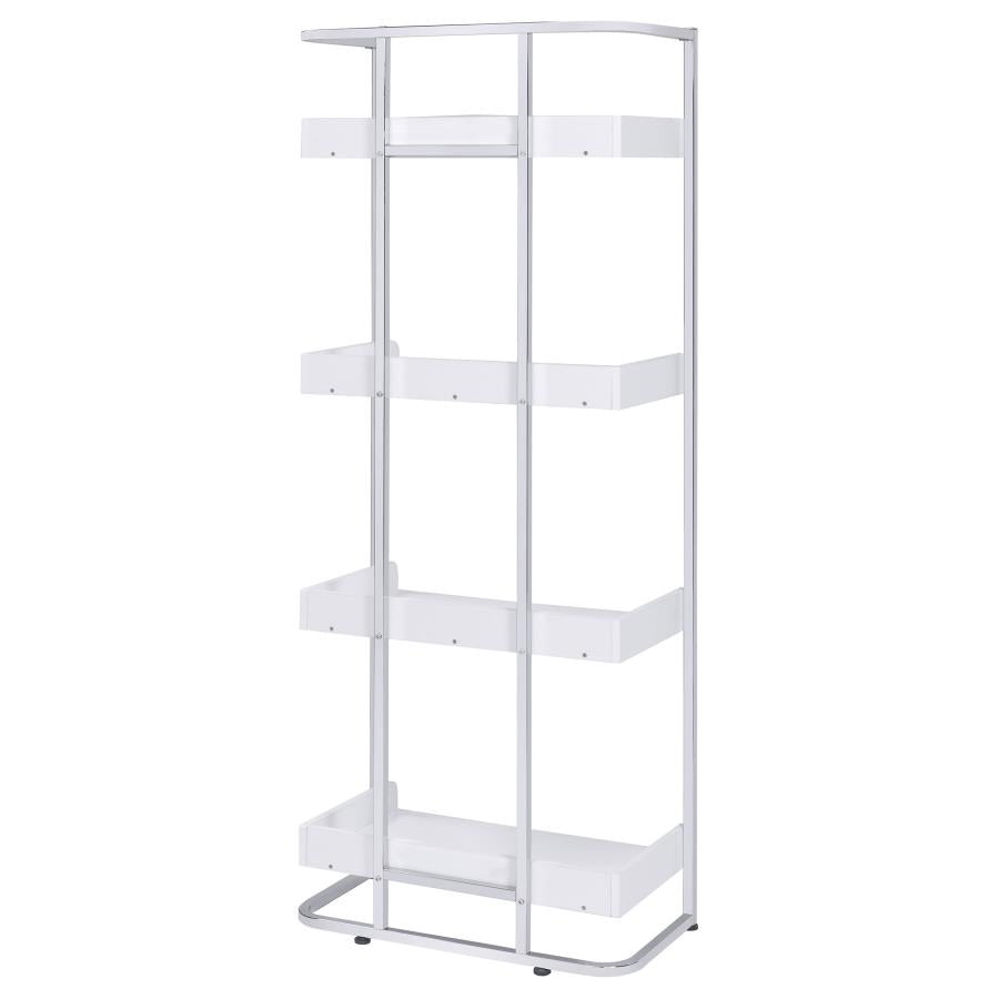 Ember White Bookcase - furniture place usa