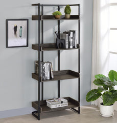 Ember Black Bookcase - furniture place usa