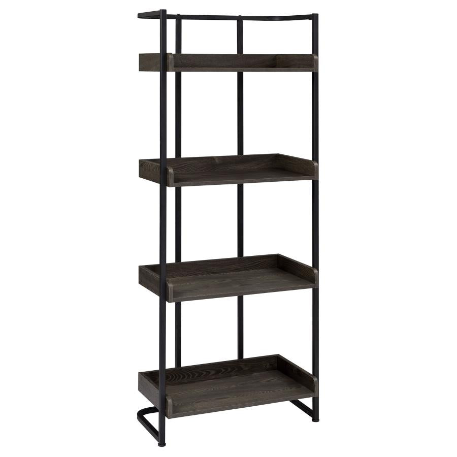 Ember Black Bookcase - furniture place usa