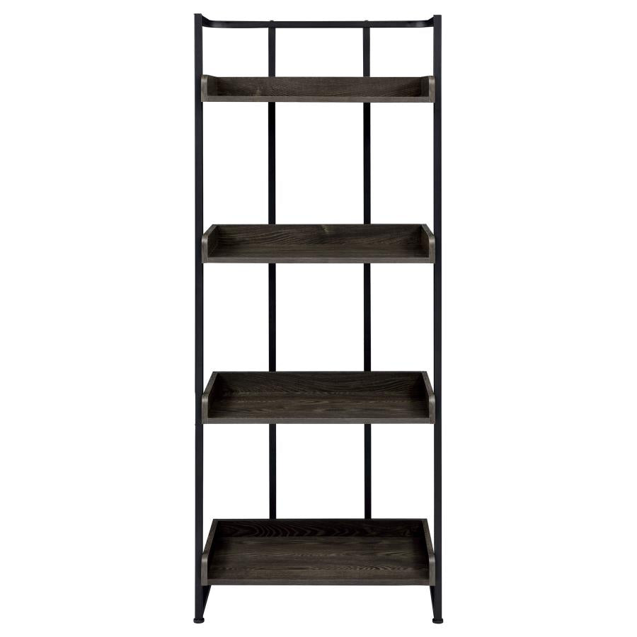 Ember Black Bookcase - furniture place usa