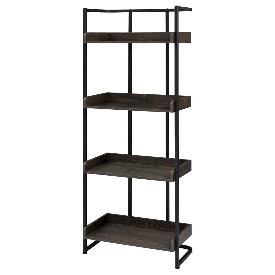 Ember Black Bookcase - furniture place usa