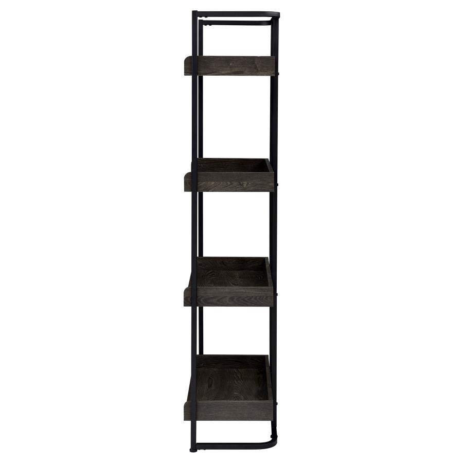 Ember Black Bookcase - furniture place usa