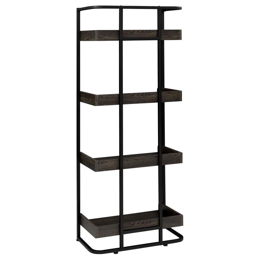 Ember Black Bookcase - furniture place usa