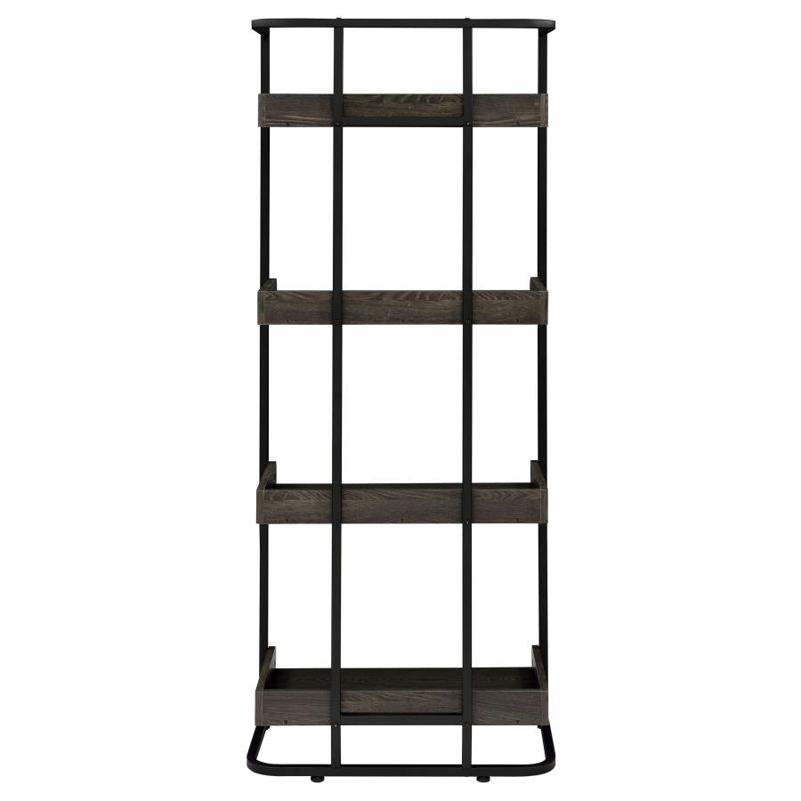 Ember Black Bookcase - furniture place usa