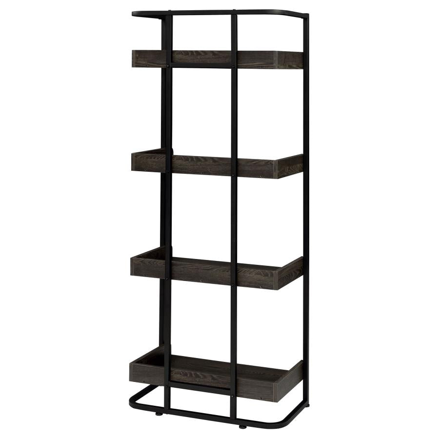 Ember Black Bookcase - furniture place usa