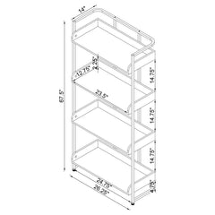 Ember Black Bookcase - furniture place usa