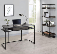 Ember Black Bookcase - furniture place usa