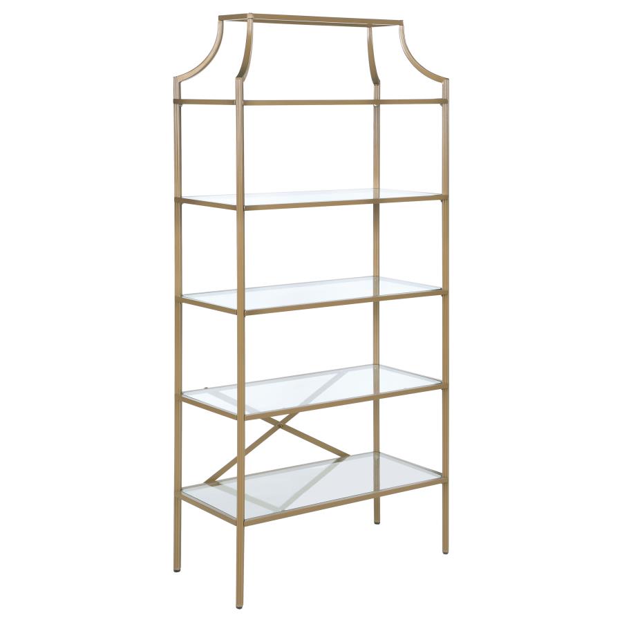 Serena Gold Bookcase - furniture place usa