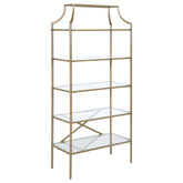 Serena Gold Bookcase - furniture place usa