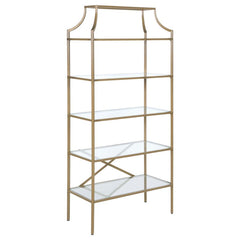Serena Gold Bookcase - furniture place usa